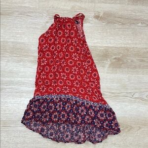 Art class red white blue floral summer dress 6/6x